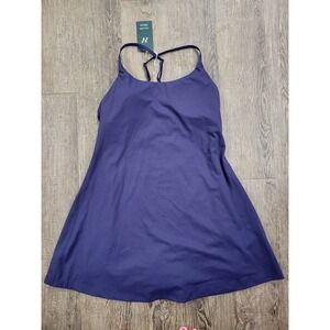 NWT Halara Always in a Mood Dark Blue Everyday Dress Euphoria Athletic Large